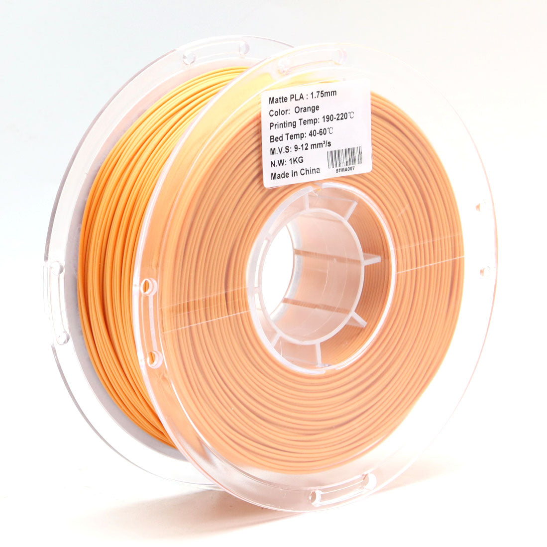 FilamentHub PLA Matte Orange 1.75mm 3D Printer Filament Spool Label Australia