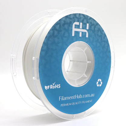 FilamentHub PLA Matte White 1.75mm 3D Printer Filament Spool Australia