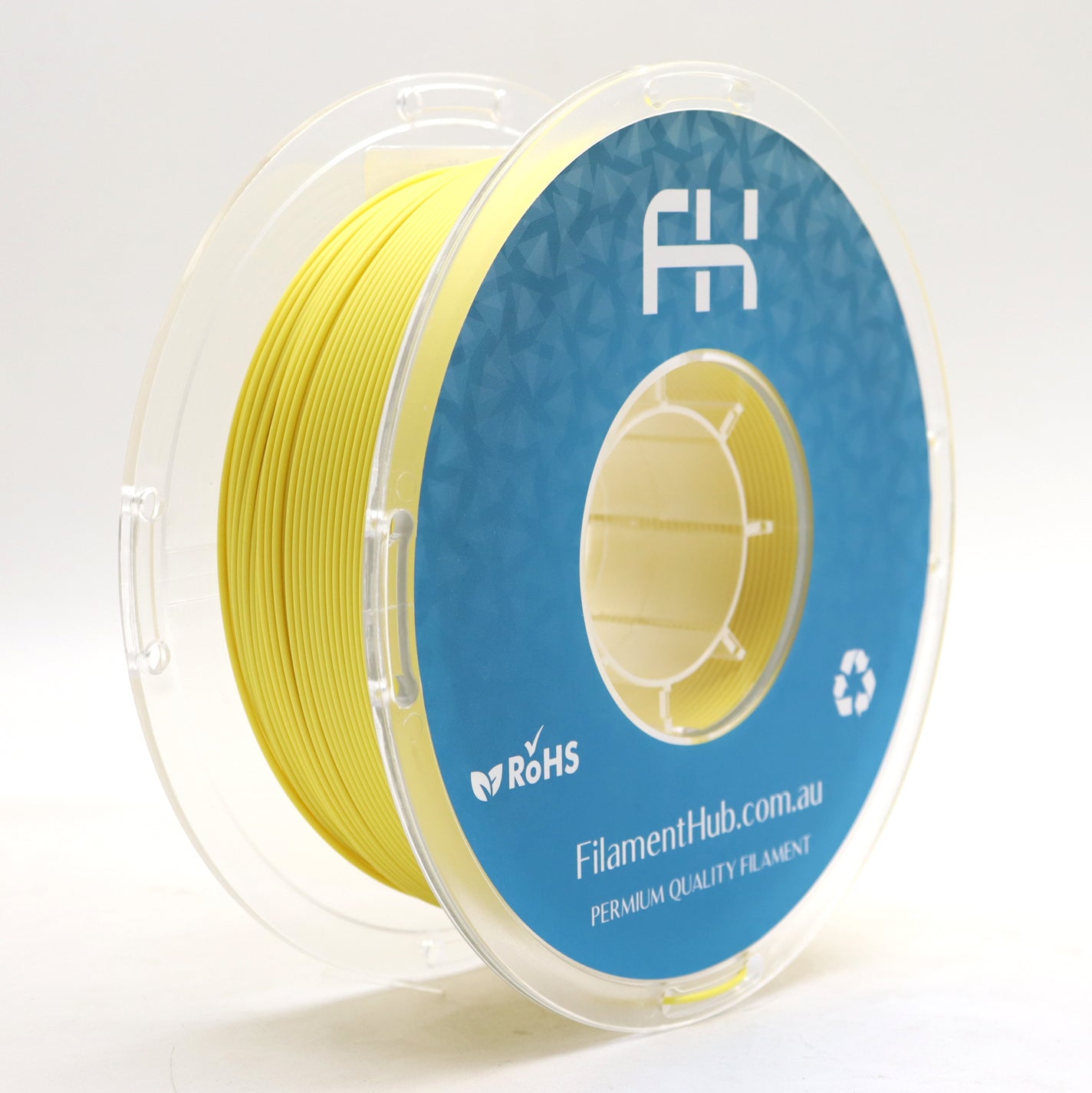 FilamentHub PLA Matte Yellow 1.75mm 3D Printer Filament Spool Australia