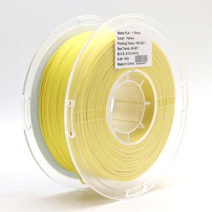 FilamentHub PLA Matte Yellow 1.75mm 3D Printer Filament Spool Label Australia