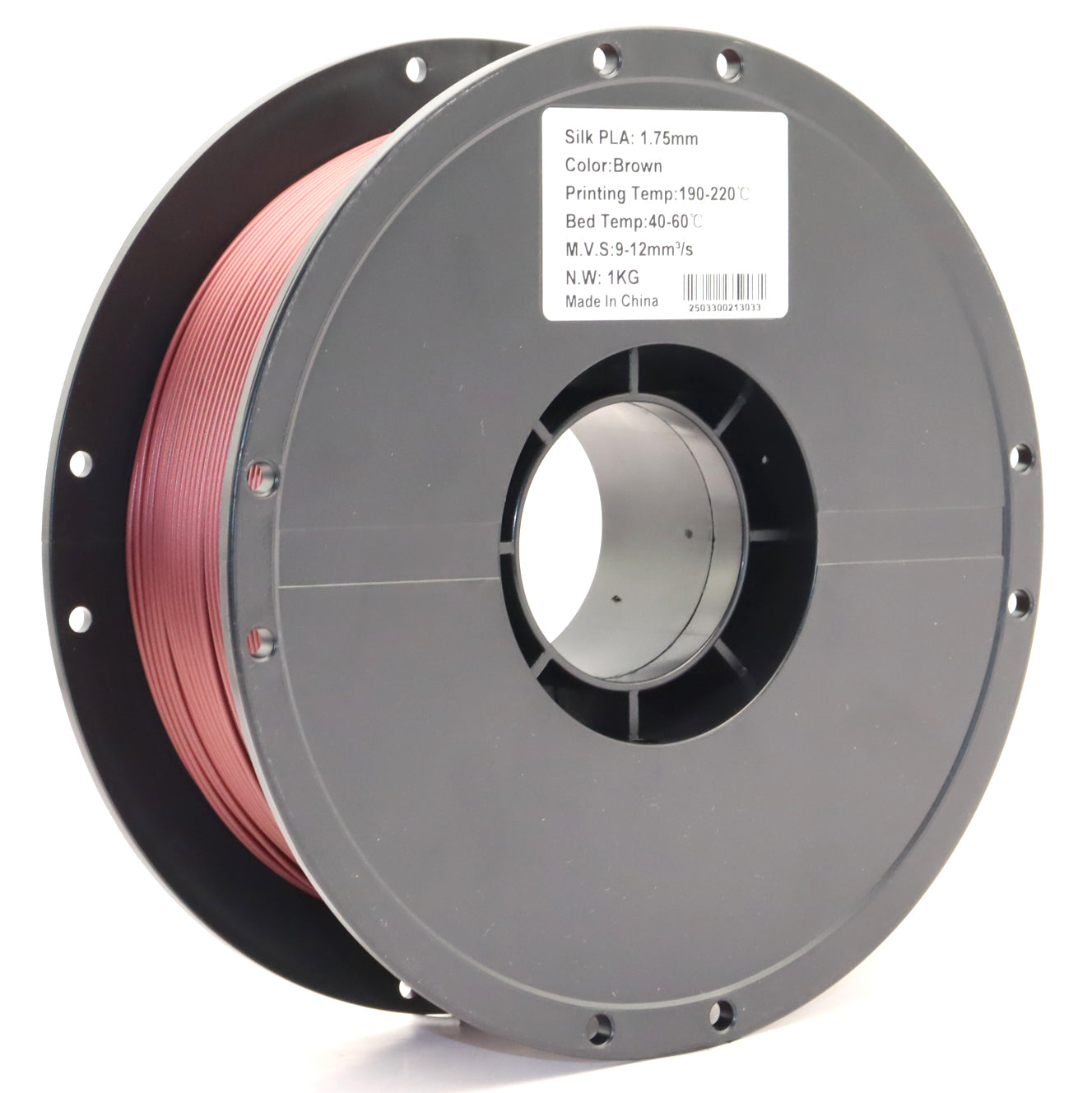 FilamentHub PLA Silk Brown 1.75mm 3D Printer Filament Spool Label Australia