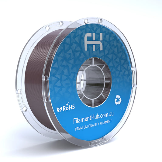 FilamentHub PLA Silk Brown 1.75mm 3D Printer Filament Spool Australia Render