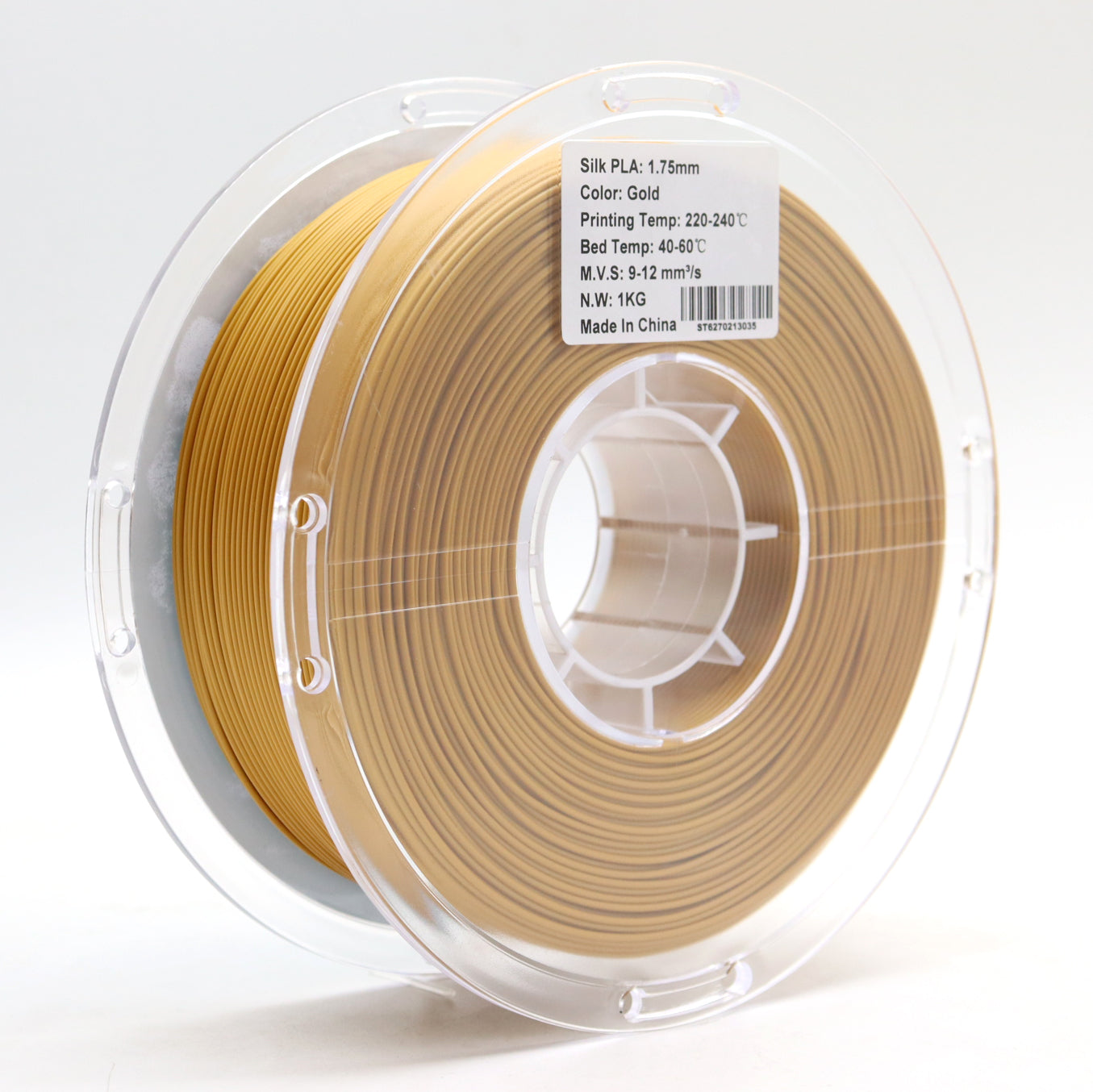 FilamentHub PLA Silk Gold 1.75mm 3D Printer Filament Spool Label Australia