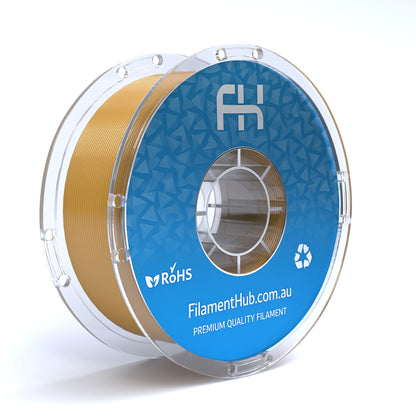 FilamentHub PLA Silk Gold 1.75mm 3D Printer Filament Spool Australia Render