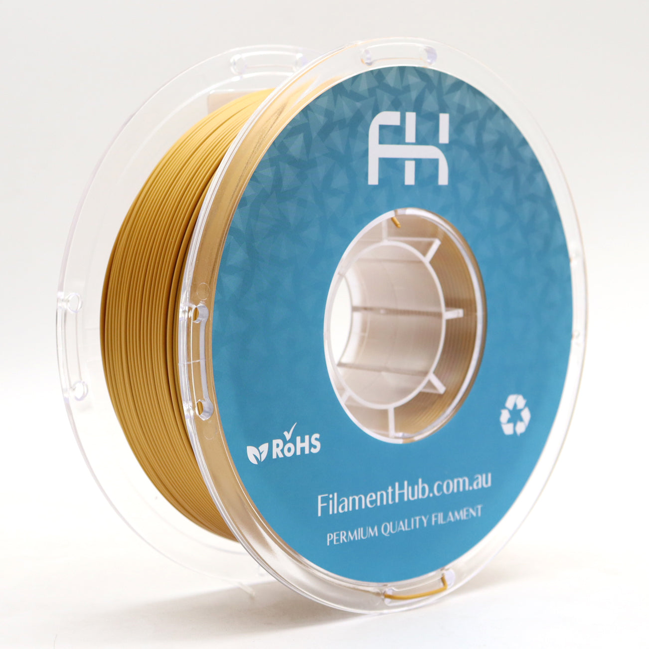 FilamentHub PLA Silk Gold 1.75mm 3D Printer Filament Spool Australia