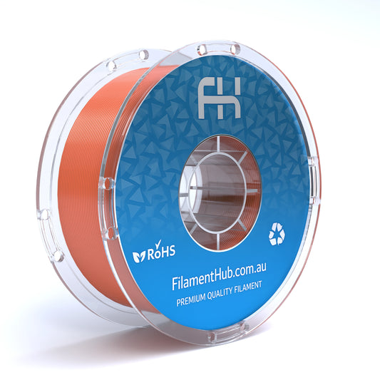 FilamentHub PLA Silk Orange 1.75mm 3D Printer Filament Spool Australia Render
