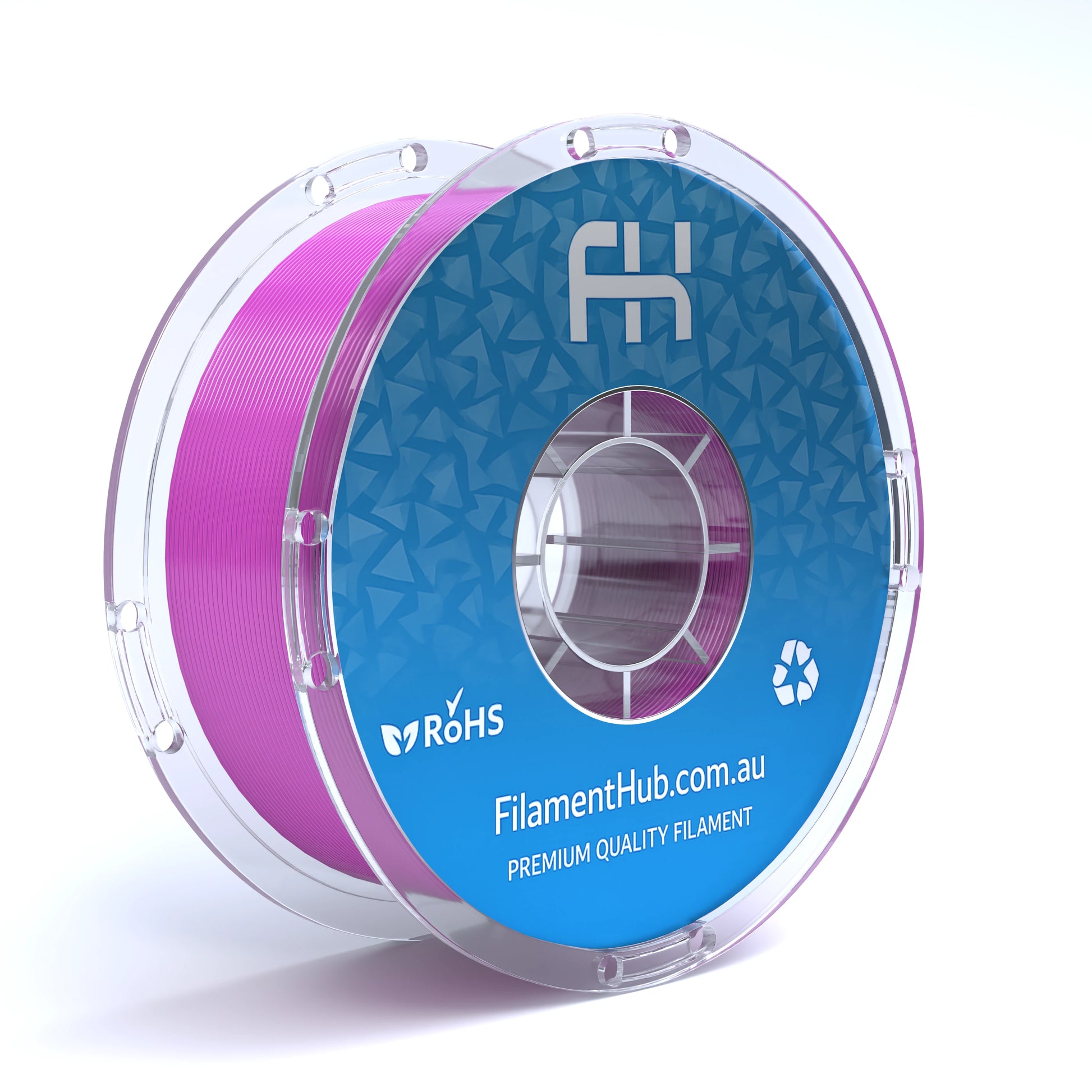FilamentHub PLA Silk Purple 1.75mm 3D Printer Filament Spool Australia Render