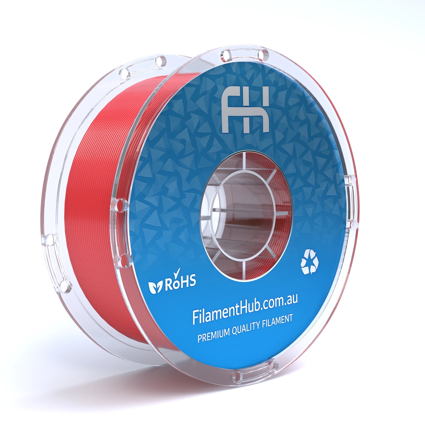 FilamentHub PLA Silk Red 1.75mm 3D Printer Filament Spool Australia Render
