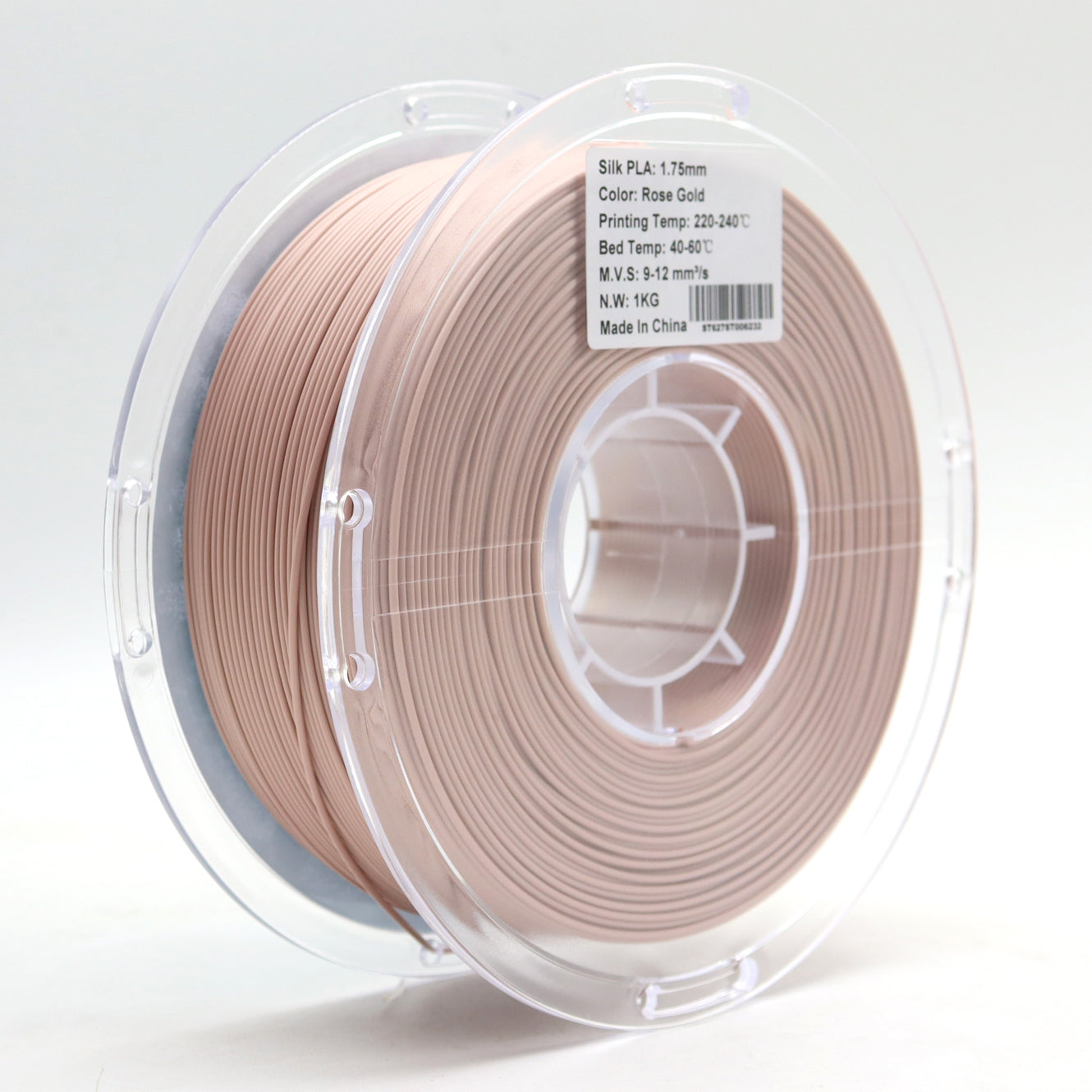 FilamentHub PLA Silk Rose Gold 1.75mm 3D Printer Filament Spool Label Australia