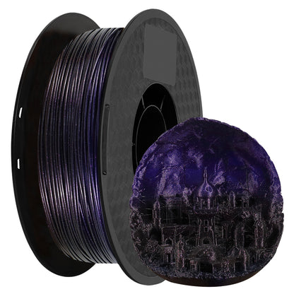 PLA Shiny Gradient - Black / Purple Filament 1.75mm - FilamentHub