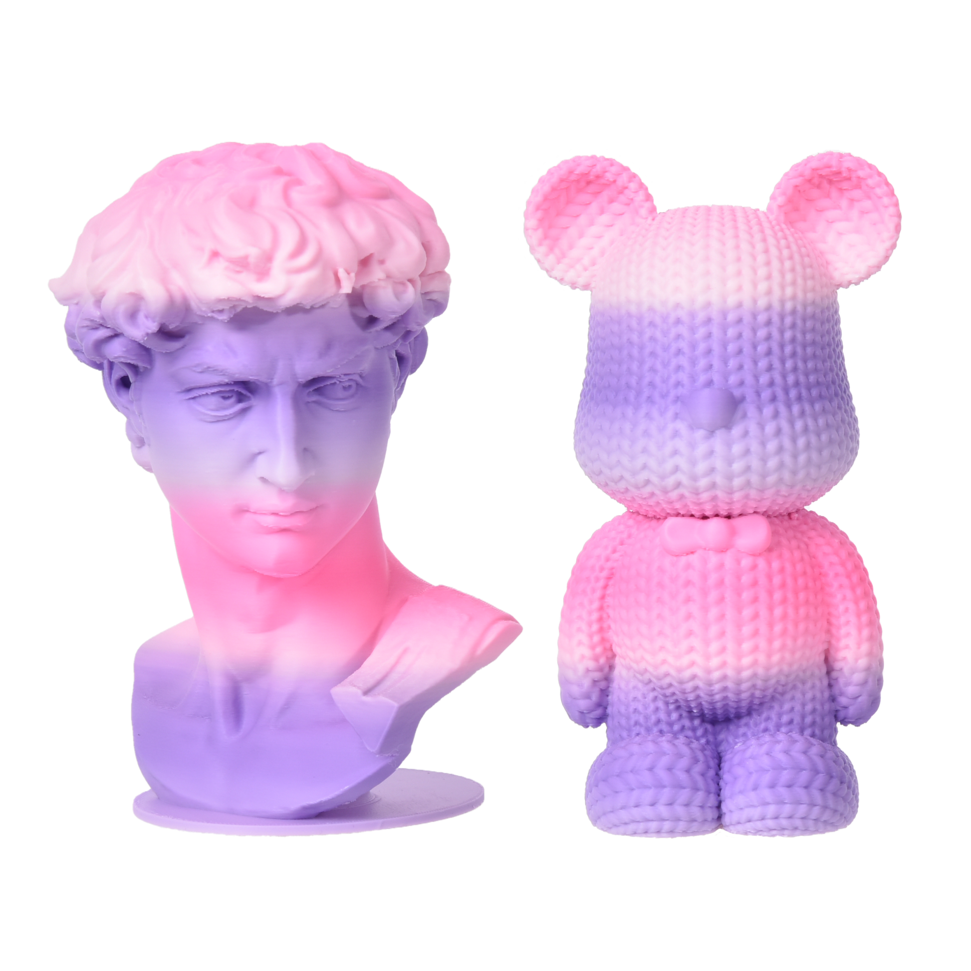 FilamentHub PLA Matte Rainbow - Red-Purple 1.75mm 3D Printer Filament Example Model Australia