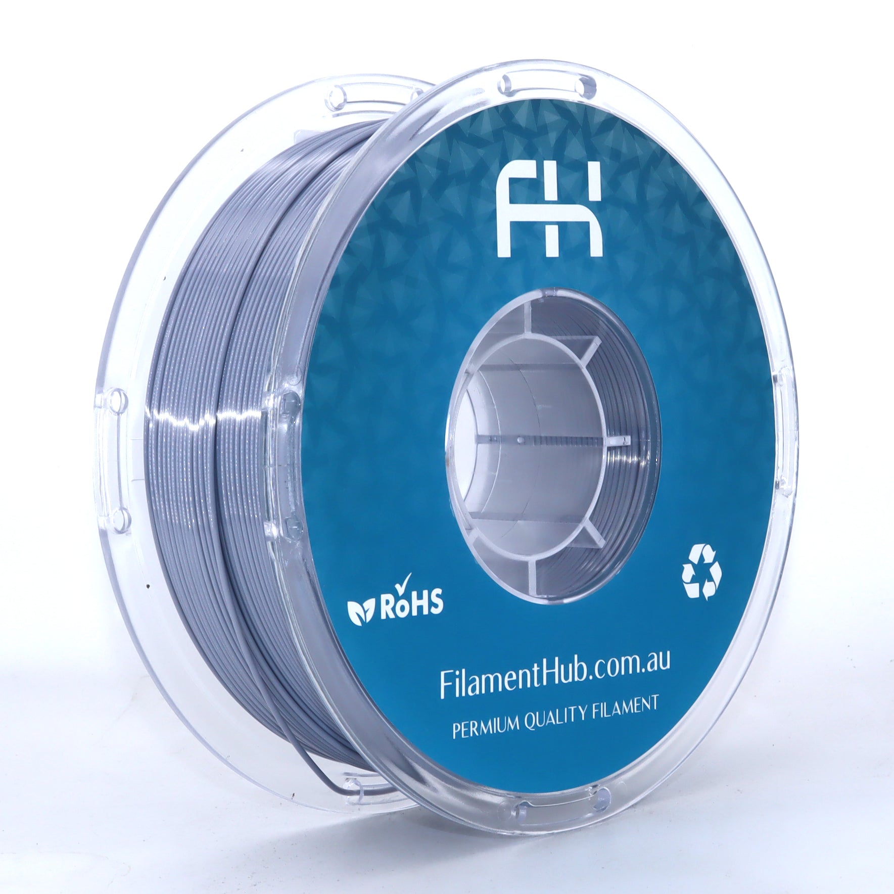 FilamentHub TPU 95a Silk Silver 1.75mm 3D Printer Filament Spool Australia