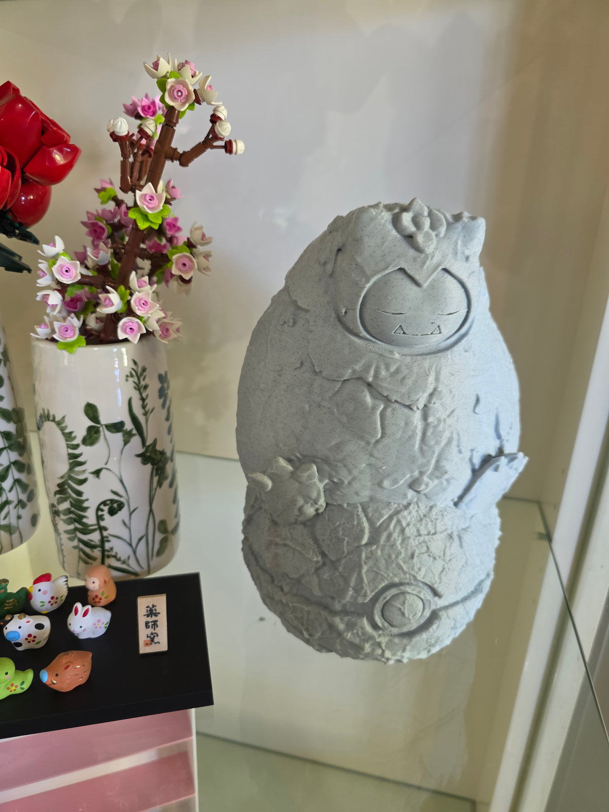 Snorlax Pokopia, 3D printed in PLA Marble - Light Grey