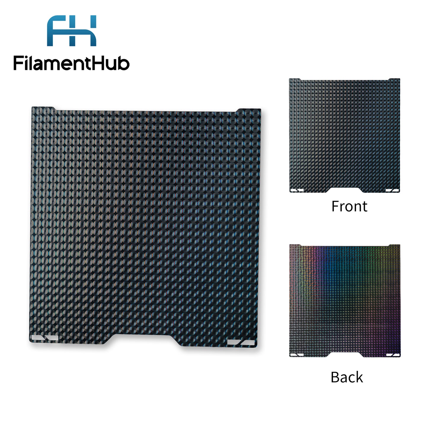 Steel Ball PEA and Soccer Ball PEA dual-sided effect build plate for Bambu Lab printers with textured geometric first-layer finishes.
