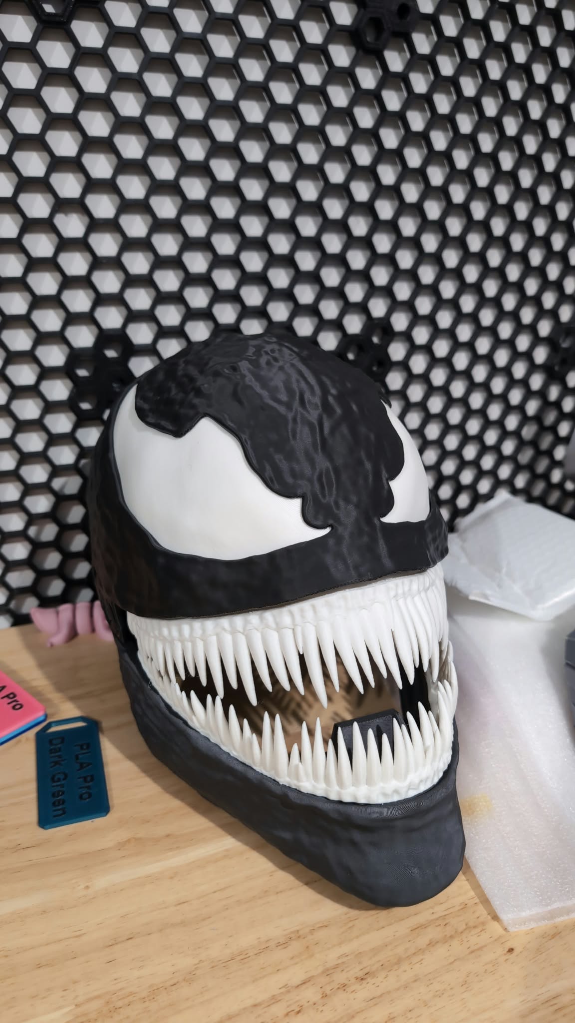 Venom, 3D printed in PLA Matte Black and PLA Matte White