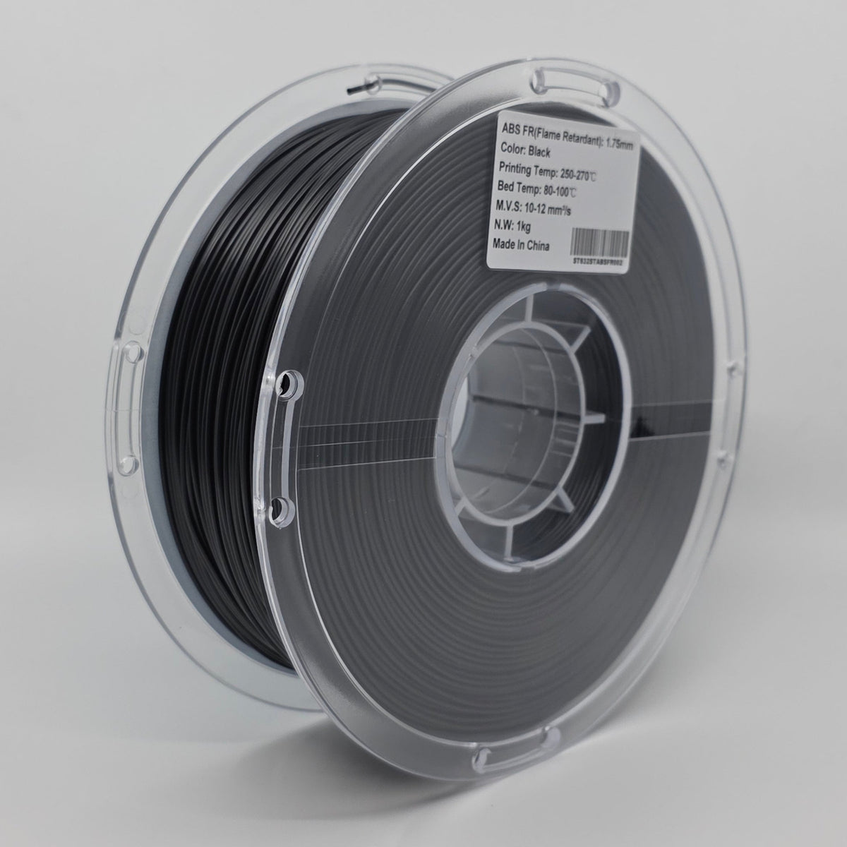ABS FR Black 1.75mm Flame Retardant 3D Printer Filament Spool