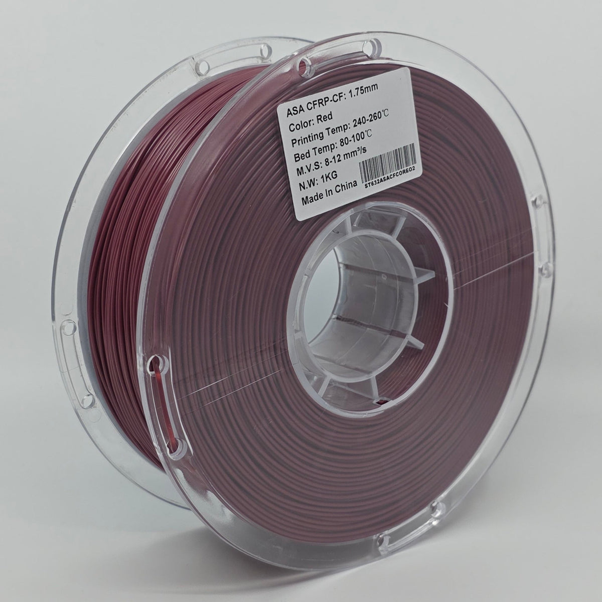 ASA-CFRP-CF Red 1.75mm 3D Printer Filament Spool