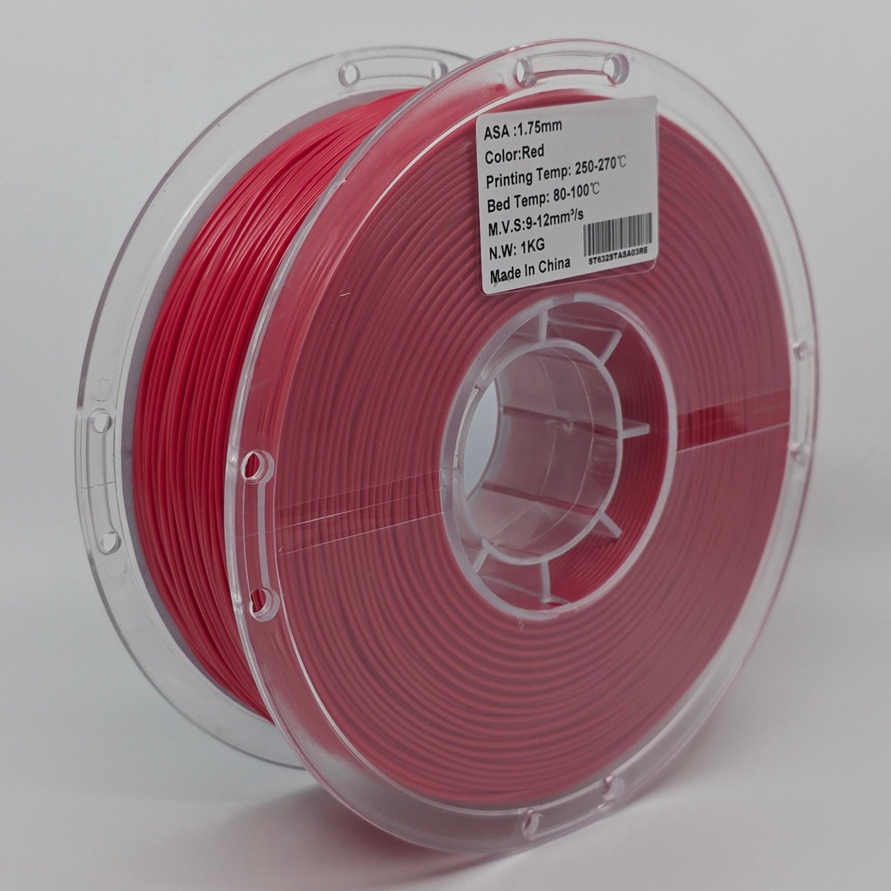 ASA Red 1.75mm 3D Printer Filament Spool