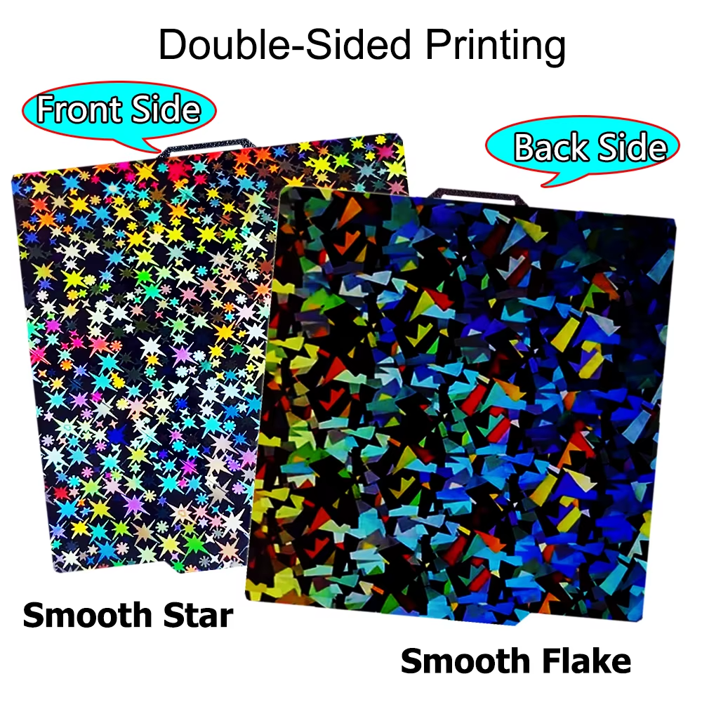 Bambu Plate - 1 PEF-Flake, 1 PEF-Star
side by side