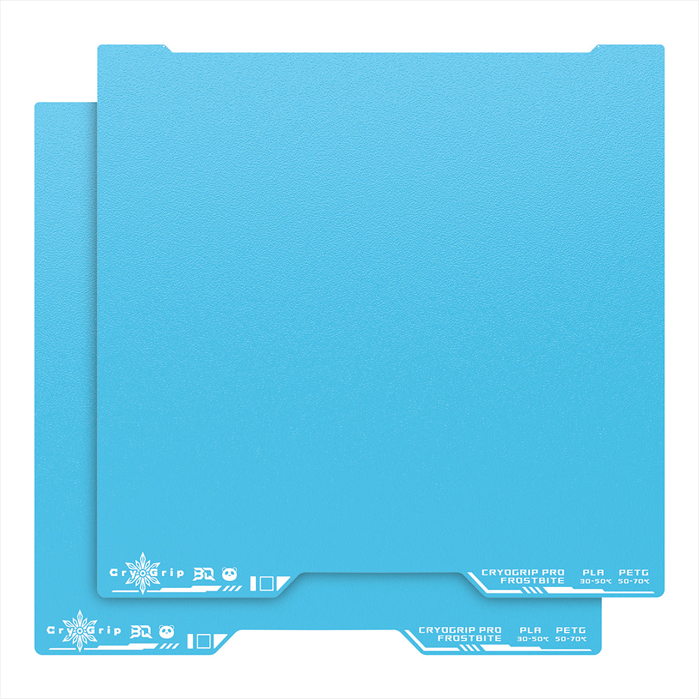 BIQU Frostbite Plate - Blue 3D printer build plate and print bed surface