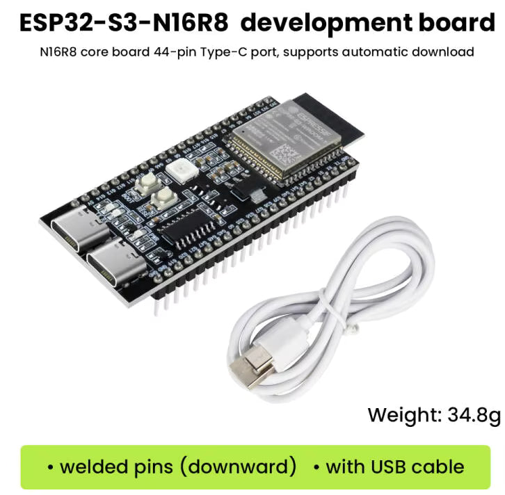 ESP32-S3-N16R8 Development Board - 16MB Flash, 8MB PSRAM