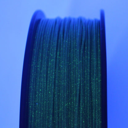 PLA Luminous - Glitter Green Filament 1.75mm - FilamentHub
