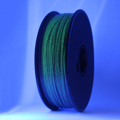 PLA Luminous - Glitter Green Filament 1.75mm - FilamentHub