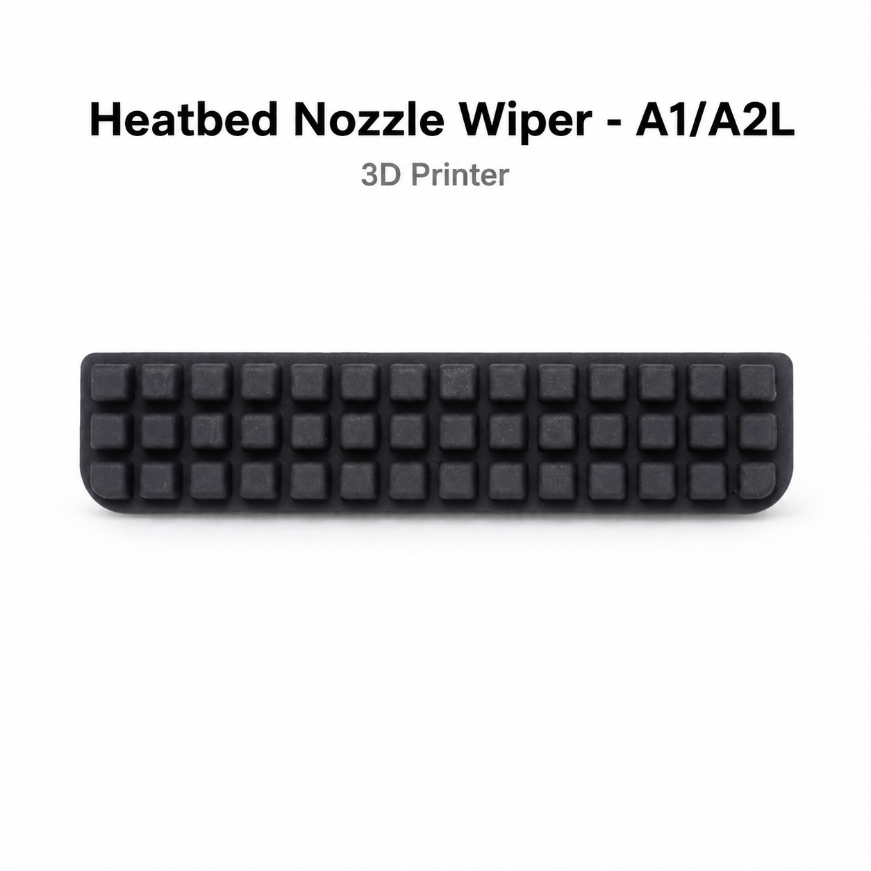 Replacement heatbed nozzle wiper for Bambu Lab A1 and A1 Mini 3D printers used to clean the nozzle before printing.