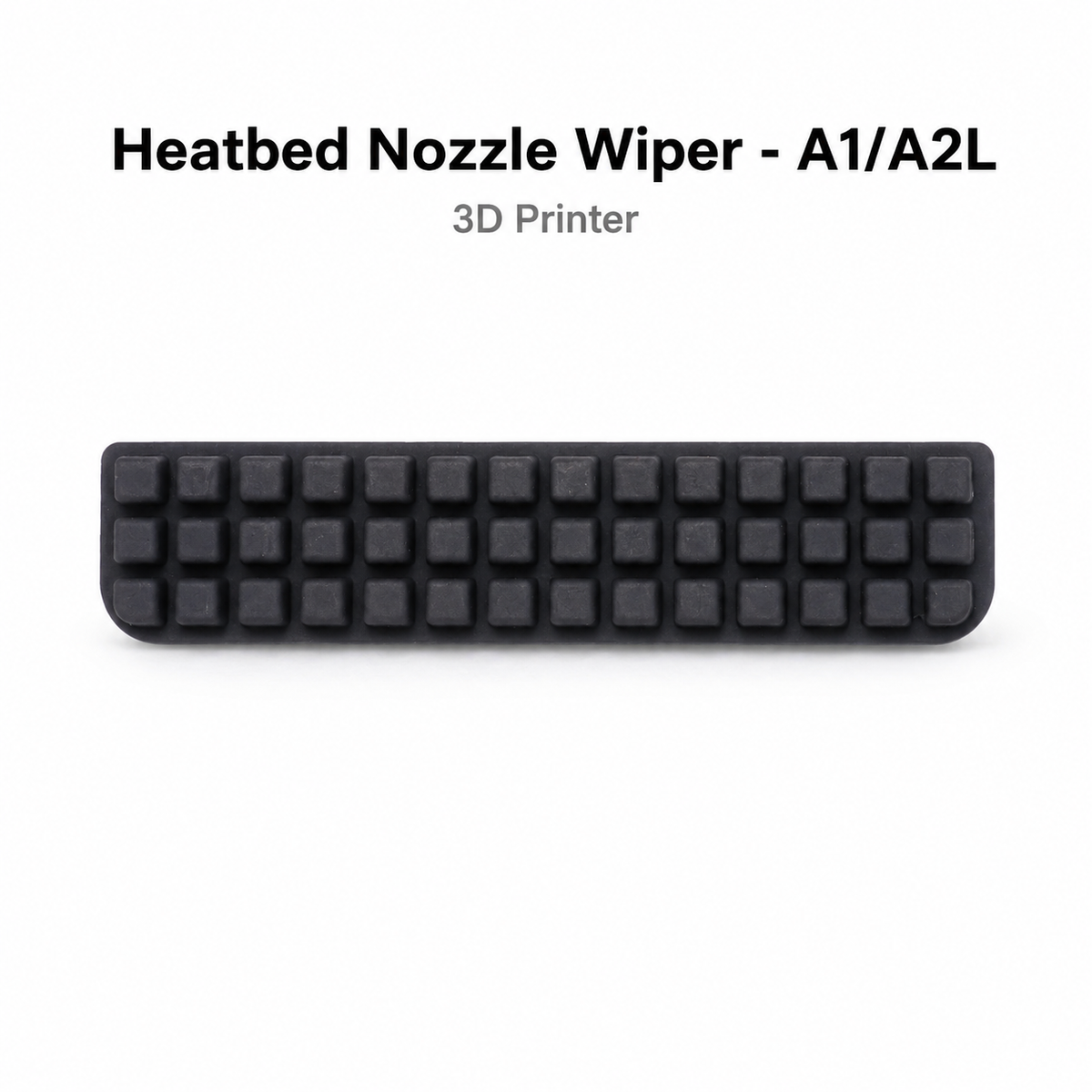 Replacement heatbed nozzle wiper for Bambu Lab A1 and A1 Mini 3D printers used to clean the nozzle before printing.
