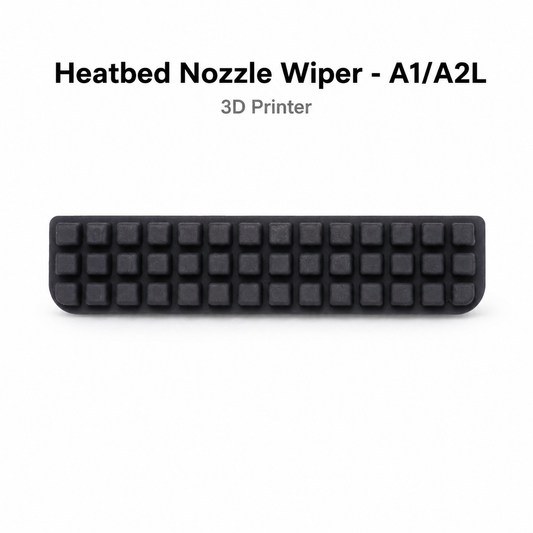 Replacement heatbed nozzle wiper for Bambu Lab A1 and A1 Mini 3D printers used to clean the nozzle before printing.