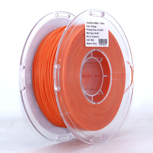 FilamentHub InsoleFlex 9585A Orange 1.75mm 3D Printer Filament Spool Label Australia