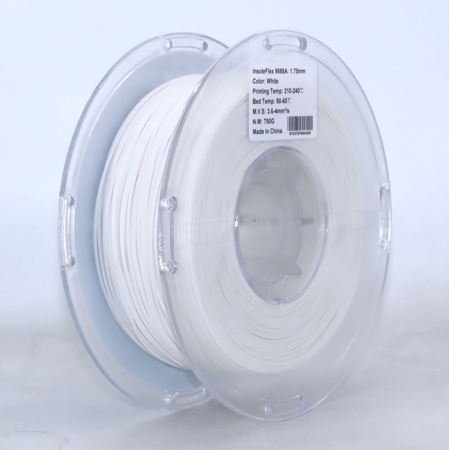 FilamentHub InsoleFlex 9585A White 1.75mm 3D Printer Filament Spool Label Australia
