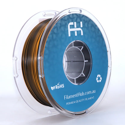 FilamentHub PETG Dual Black / Gold 1.75mm 3D Printer Filament Spool Australia