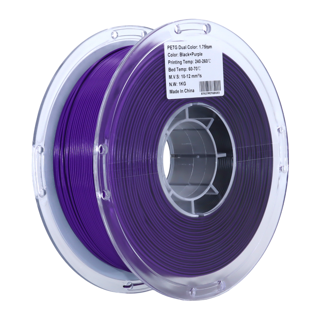 FilamentHub PETG Dual Black / Purple 1.75mm 3D Printer Filament Spool Label Australia