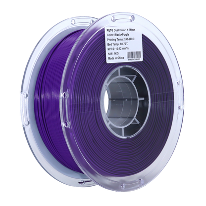 FilamentHub PETG Dual Black / Purple 1.75mm 3D Printer Filament Spool Label Australia