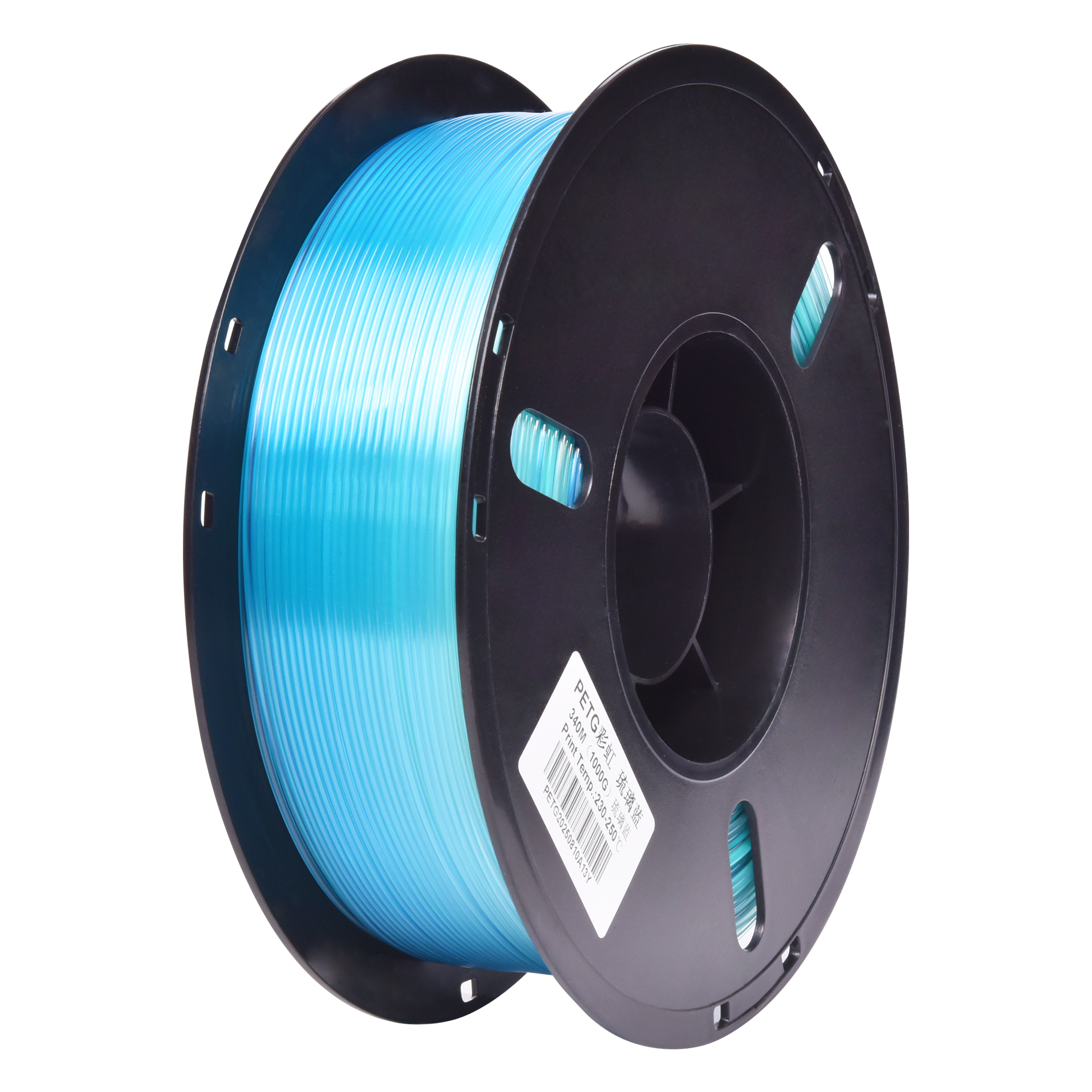 FilamentHub PETG Rainbow Glass Blue 1.75mm 3D Printer Filament Spool Australia