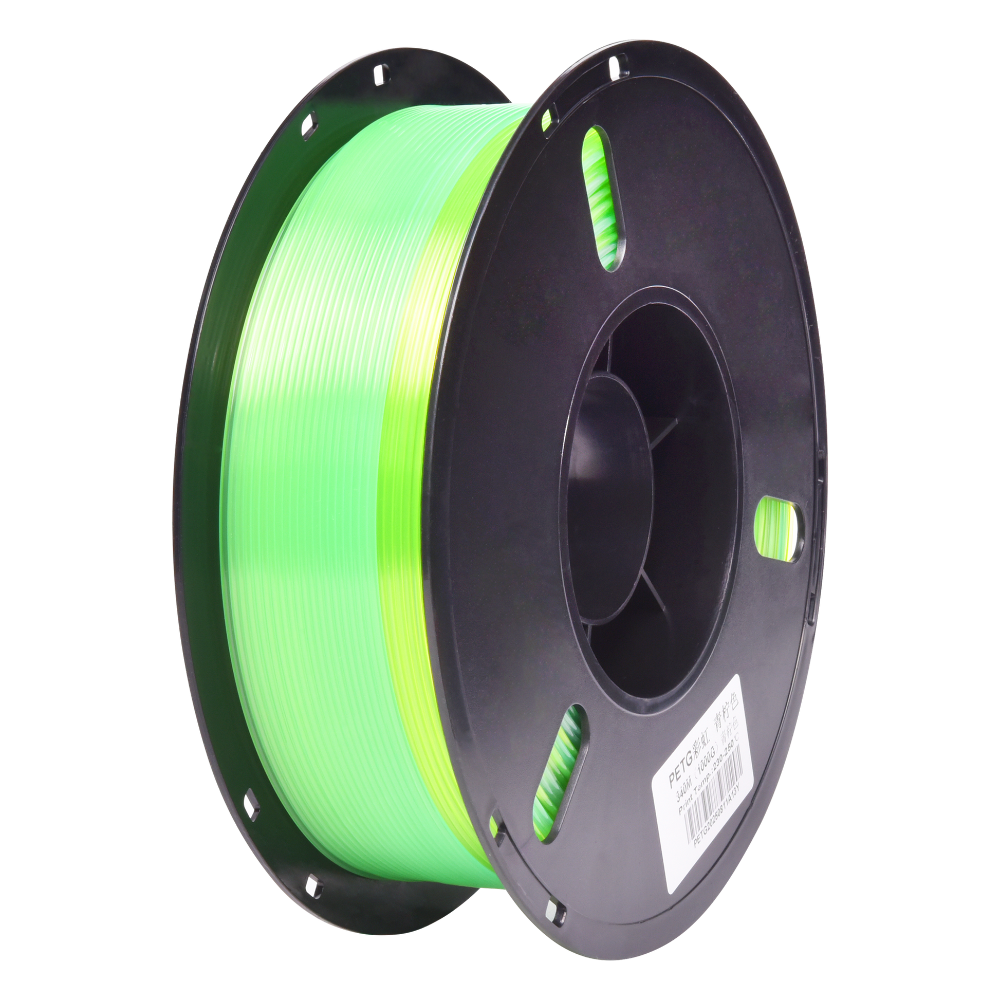 FilamentHub PETG Rainbow Lime 1.75mm 3D Printer Filament Spool Australia