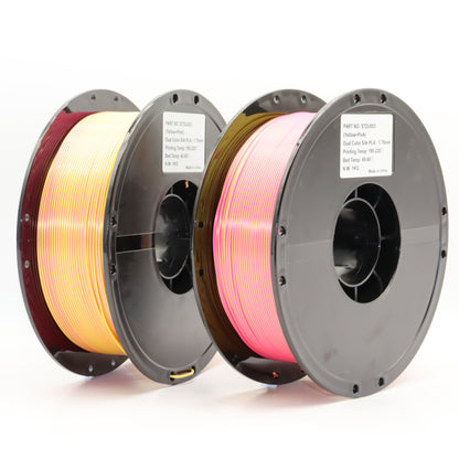 PLA Dual - Yellow / Pink Filament 1.75mm - FilamentHub