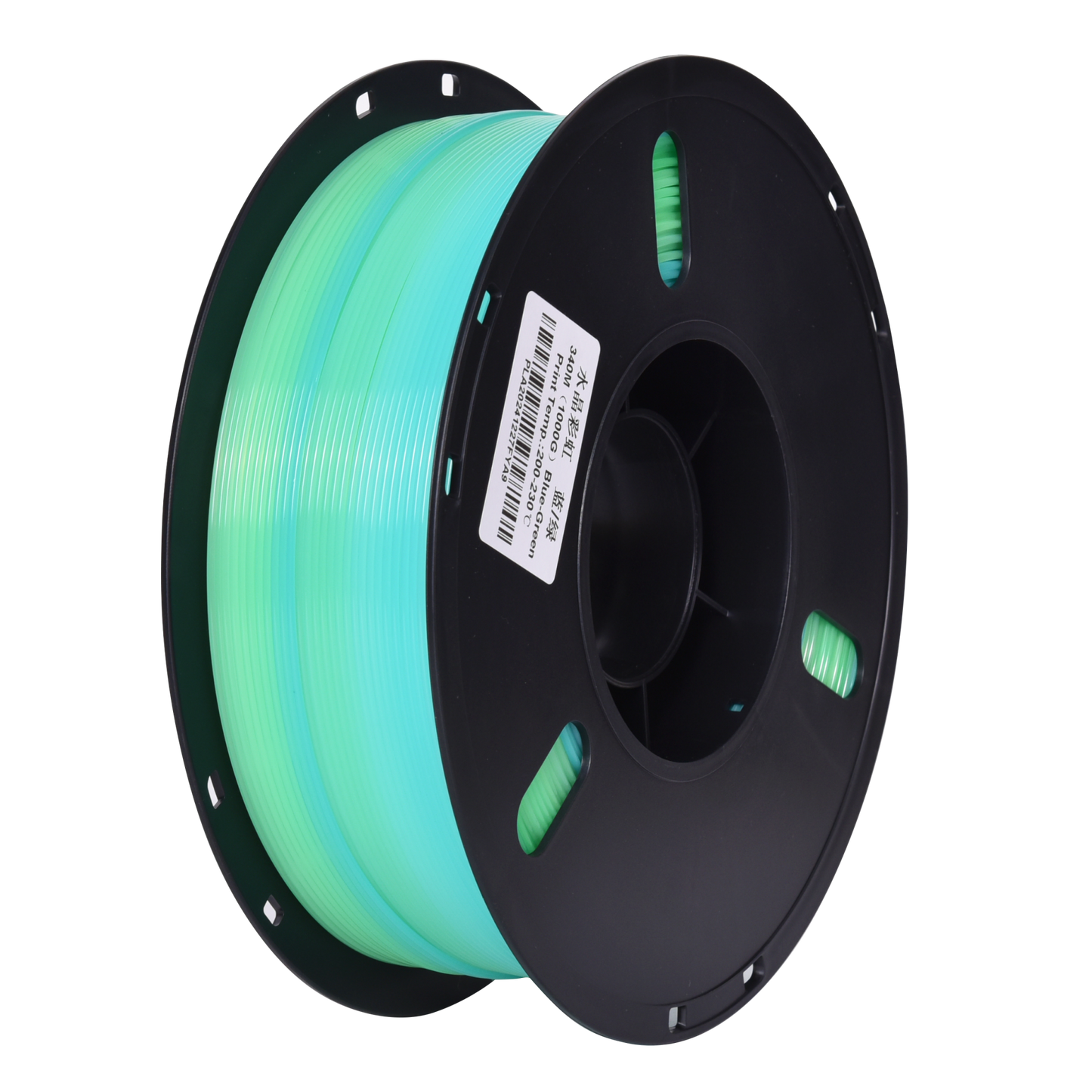 FilamentHub PLA Crystal Rainbow Blue-Green 1.75mm 3D Printer Filament Spool Australia
