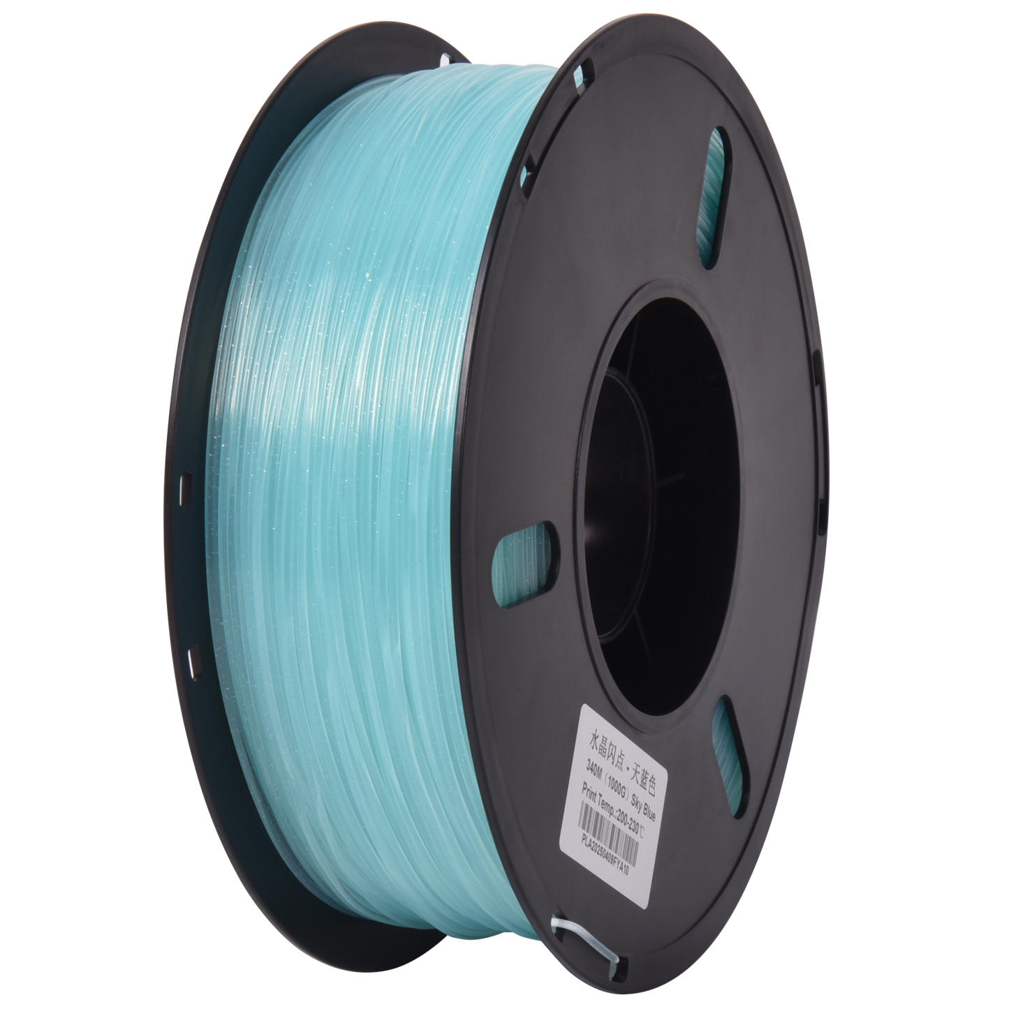 FilamentHub PLA Crystal Sky Blue 1.75mm 3D Printer Filament Spool Australia
