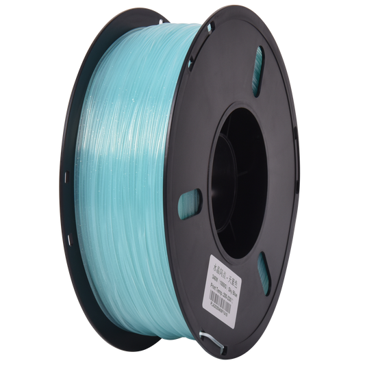 FilamentHub PLA Crystal Sky Blue 1.75mm 3D Printer Filament Spool Australia