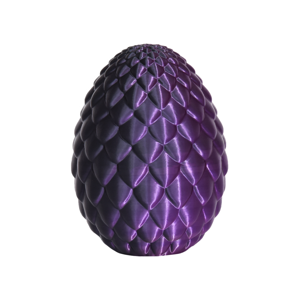 PLA Dual Silk - Black/Purple 1.75mm 3D Printer Filament Egg Example