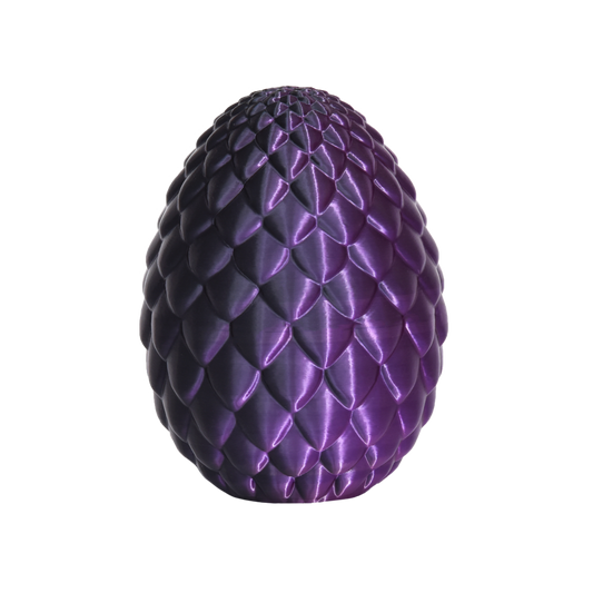 PLA Dual Silk - Black/Purple 1.75mm 3D Printer Filament Egg Example