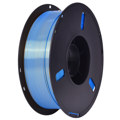 PLA Dual Silk - Blue/Golden 1.75mm 3D Printer Filament Spool Example