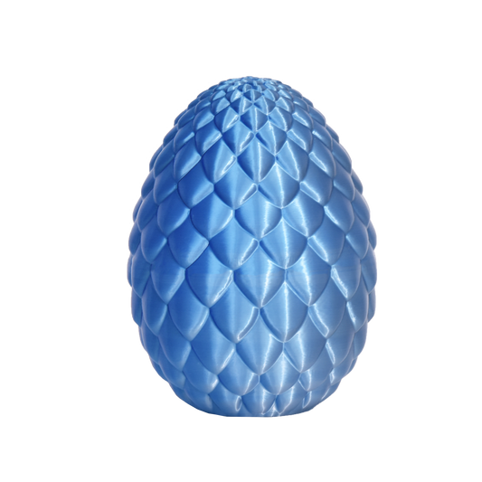 PLA Dual Silk - Blue/Silver 3D Printer Filament Sample Egg