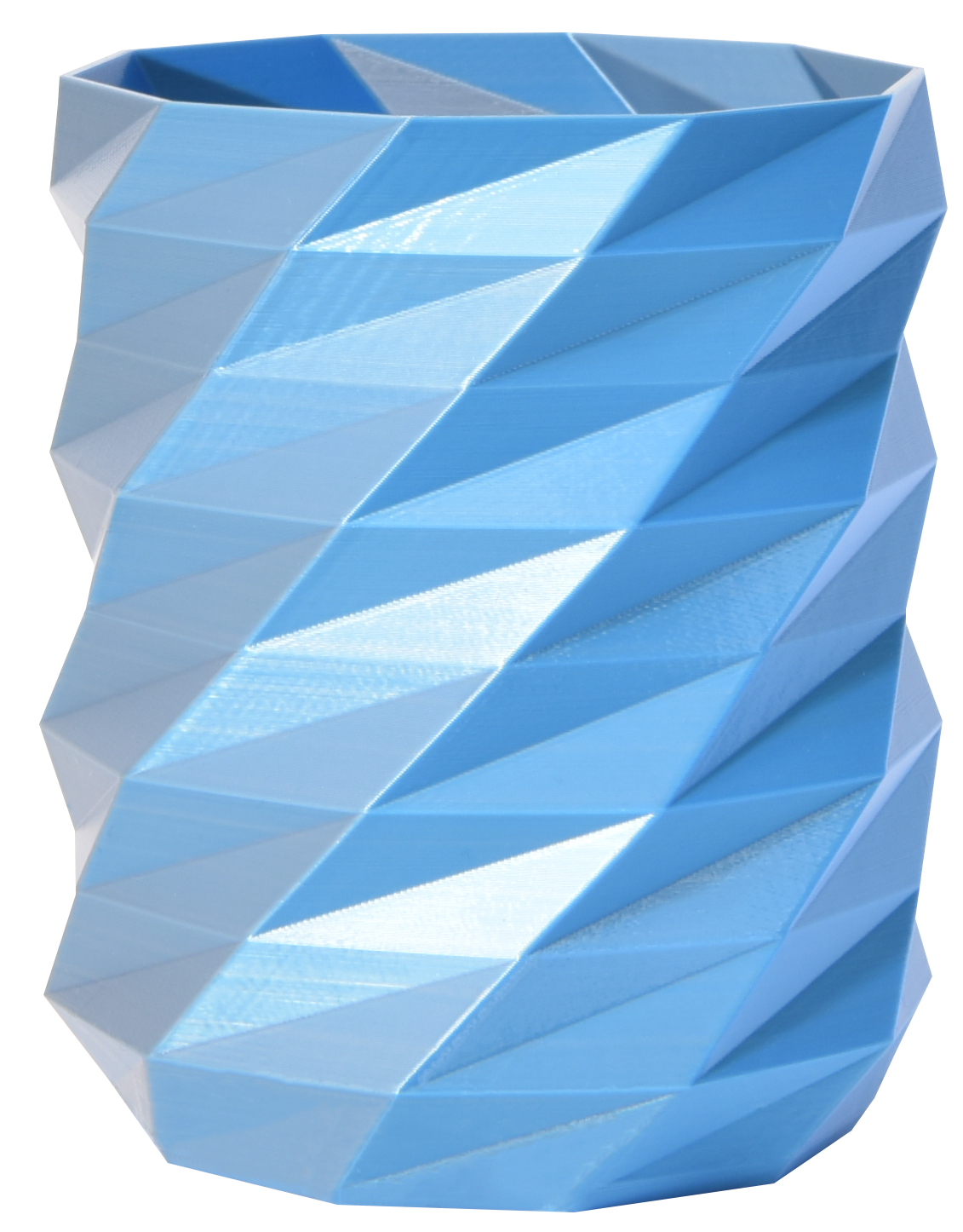 PLA Dual Silk - Blue/Silver 3D Printer Filament Vase Example