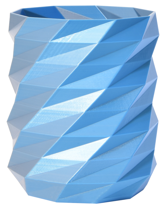 PLA Dual Silk - Blue/Silver 3D Printer Filament Vase Example