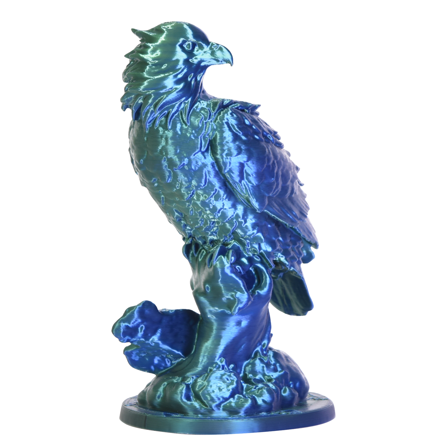 PLA Dual Silk - Dark Blue / Dark Green 3D Printer Filament Statue Print Sample