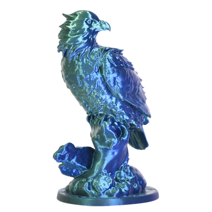 PLA Dual Silk - Dark Blue / Dark Green 3D Printer Filament Statue Print Sample