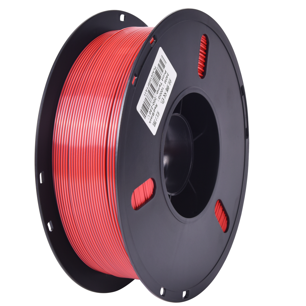 PLA Dual Silk - Red/Black 1.75mm 3D Printer Filament Spool